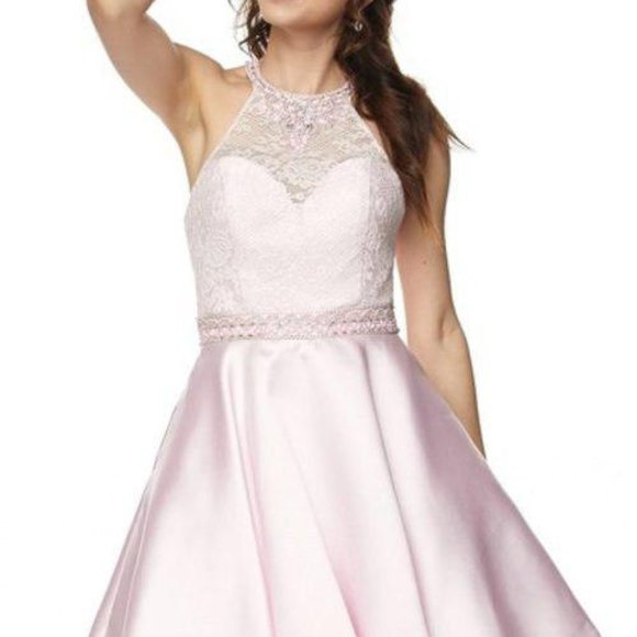 Halter Neck A-Line Shape Prom Dress JT781 - Picture 1 of 5